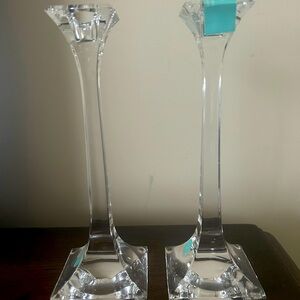 Pair of Tiffany Candle Holders - Never used in original box